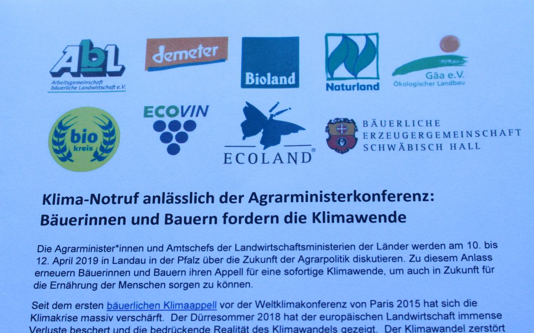 Klima-Notruf der Bio-Verbände