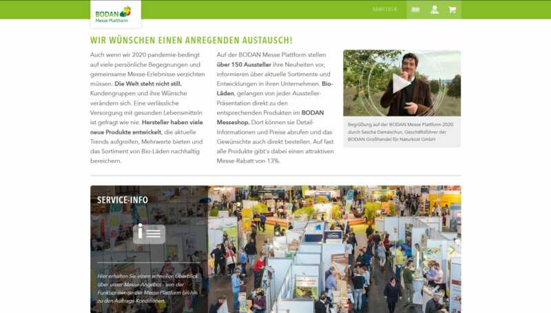 Bodan: Online-Messe