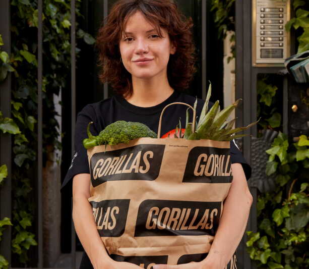 Gorillas liefert Produkte von Alnatura